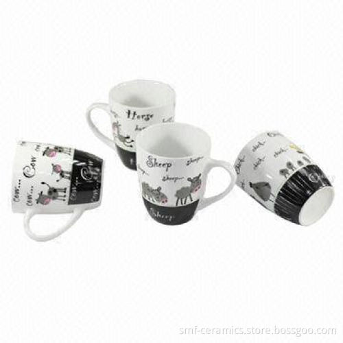 12oz Standard Belly Shape Porcelain Mug, Customized Designs are Accepted